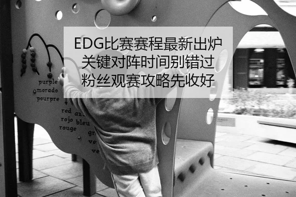 EDG比赛赛程最新出炉 关键对阵时间别错过 粉丝观赛攻略先收好